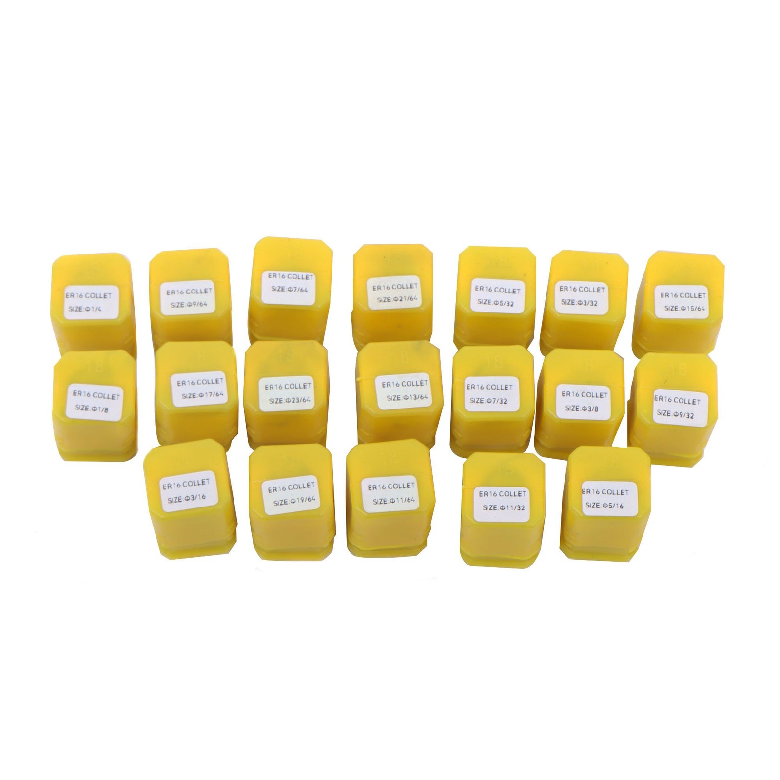 19 Pack ER16 Spring Collet Set For CNC Milling Lathe Tool Engraving Machine