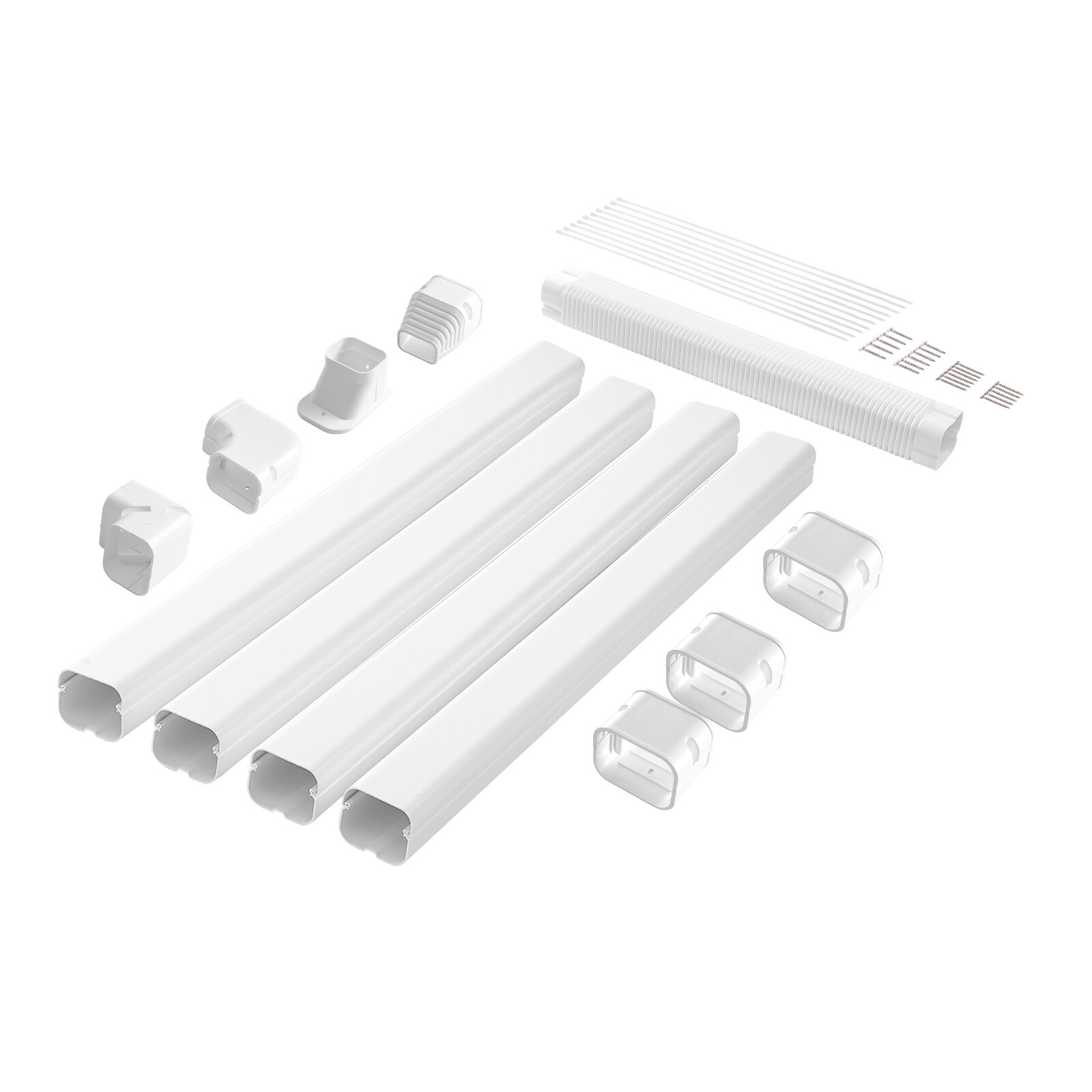 VEVOR 3" W 15.8Ft Line Set Cover Kit For Mini Split/Central Air Conditioner PVC
