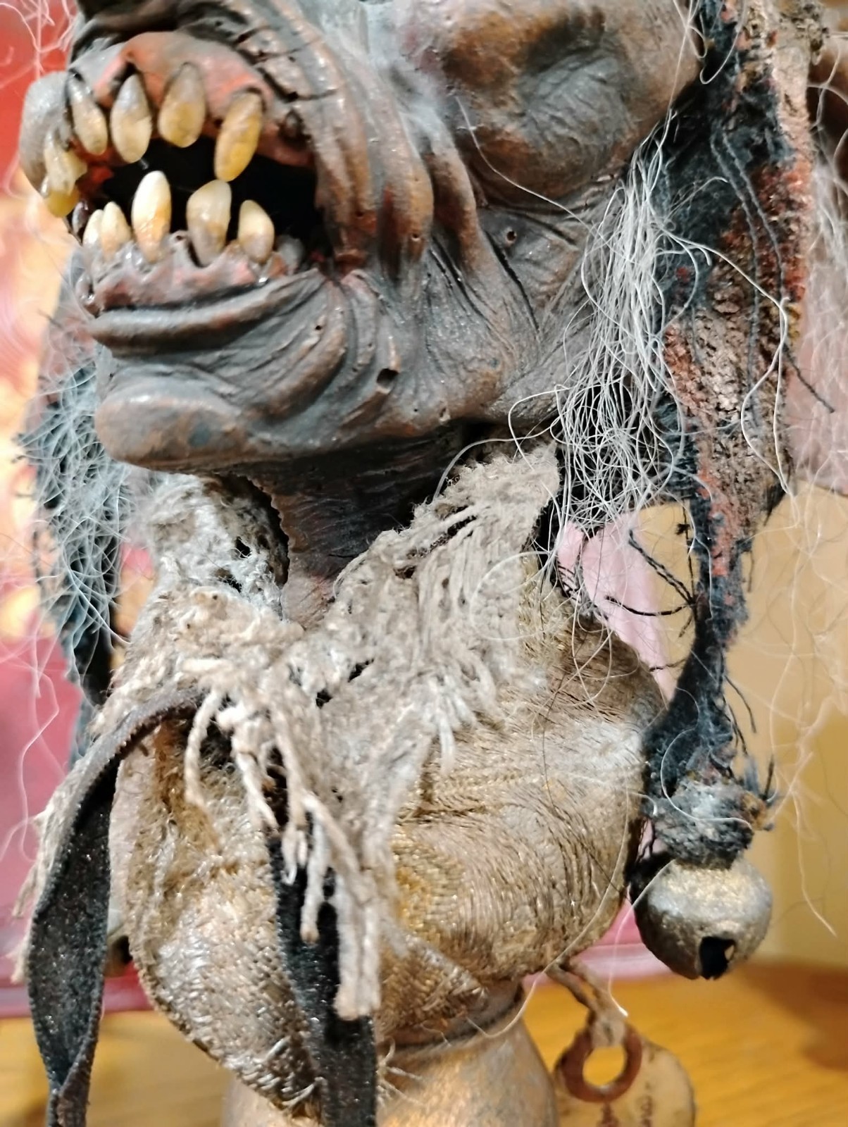 Goblin Mummified Severed Head Handmade Sculpture by Spanish Artist Moise Espina