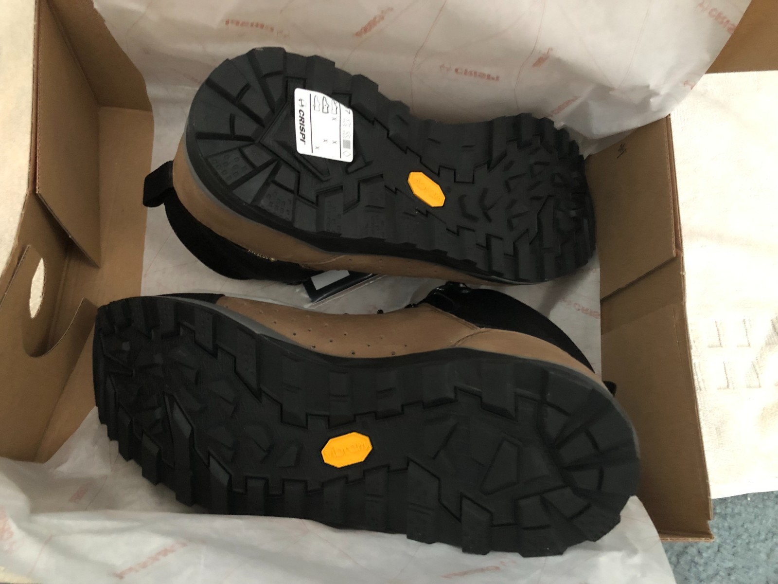 New Crispi Attiva Mid GTX Brown Orange Men’s Boots Size 9 LW2320 4207