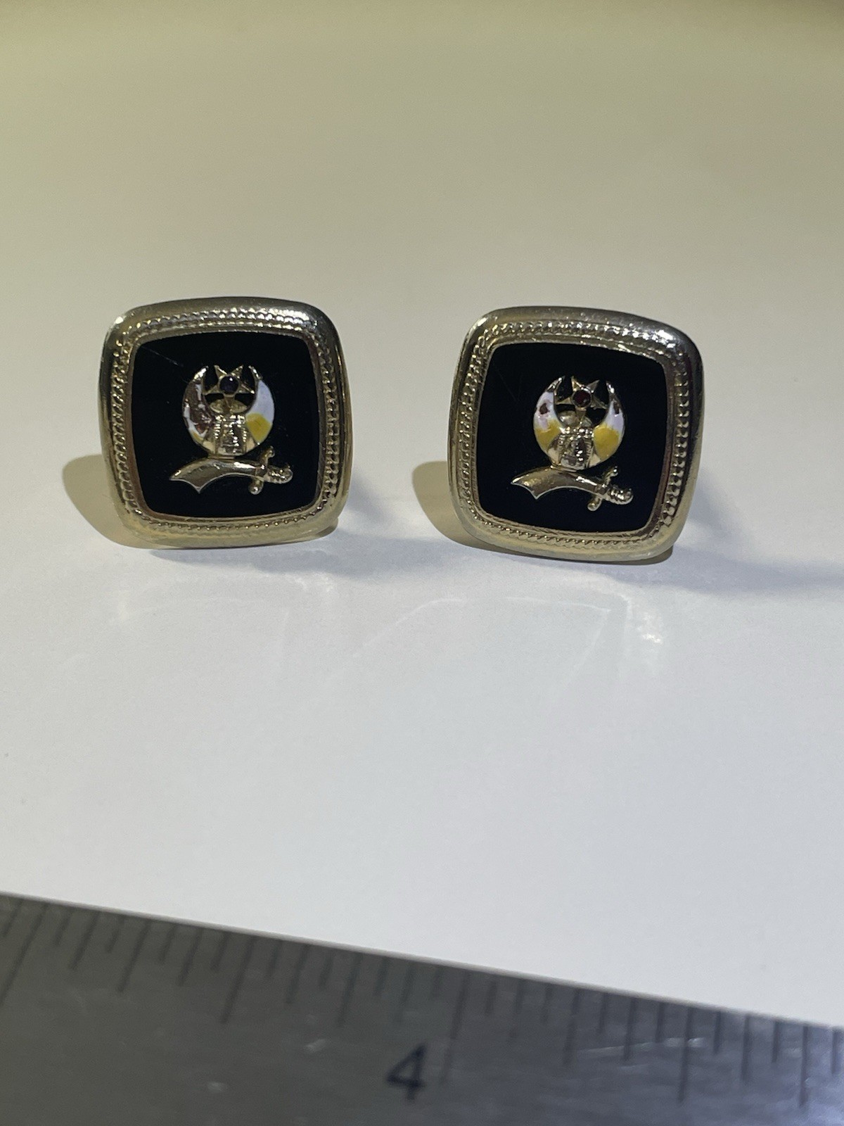 Vintage USMC Marine Corps Cufflinks • Gold Tone Eagle Globe Anchor Military Gift