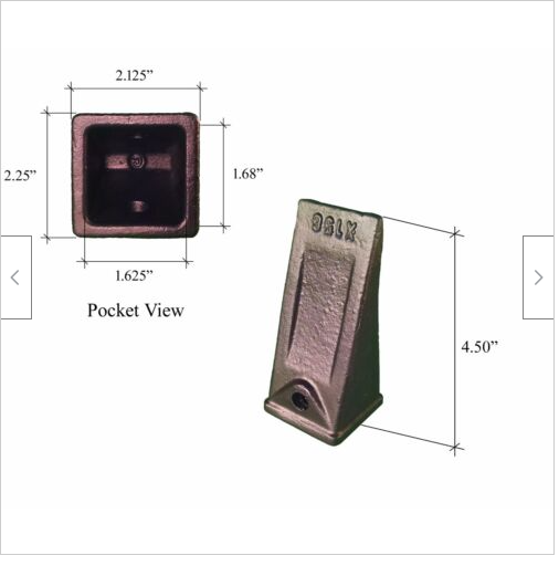 5 - X156 SHORT DIRT TEETH TOOTH WITH PINS FREE SHIPPING