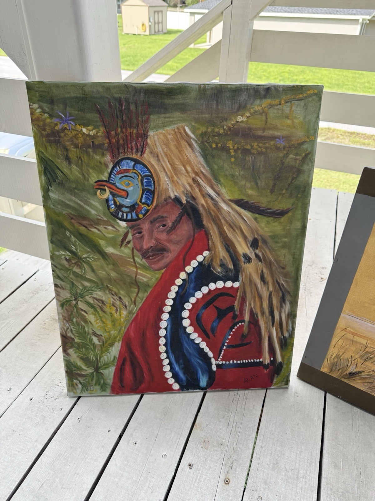 Northwest Coast Large Original Paintings On Canvas both Signed