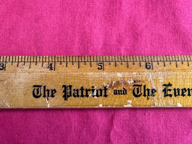 Vtg The Patriot The Evening News Newspaper Harrisburg PA Advertising Wood Ruler