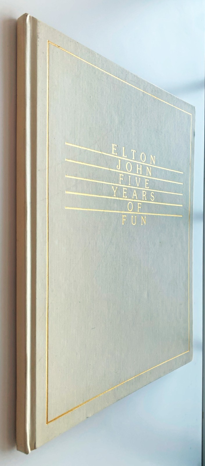 Elton John, Bernie Taupin, Signed, Five Years of Fun, 1975, +Troubadour Ticket