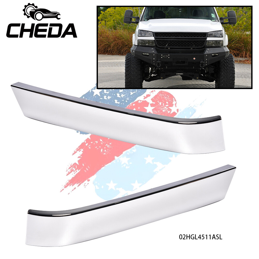 Fit For 2003-2007 Chevrolet Silverado Bumper Grille Molding Filler Trim Chrome