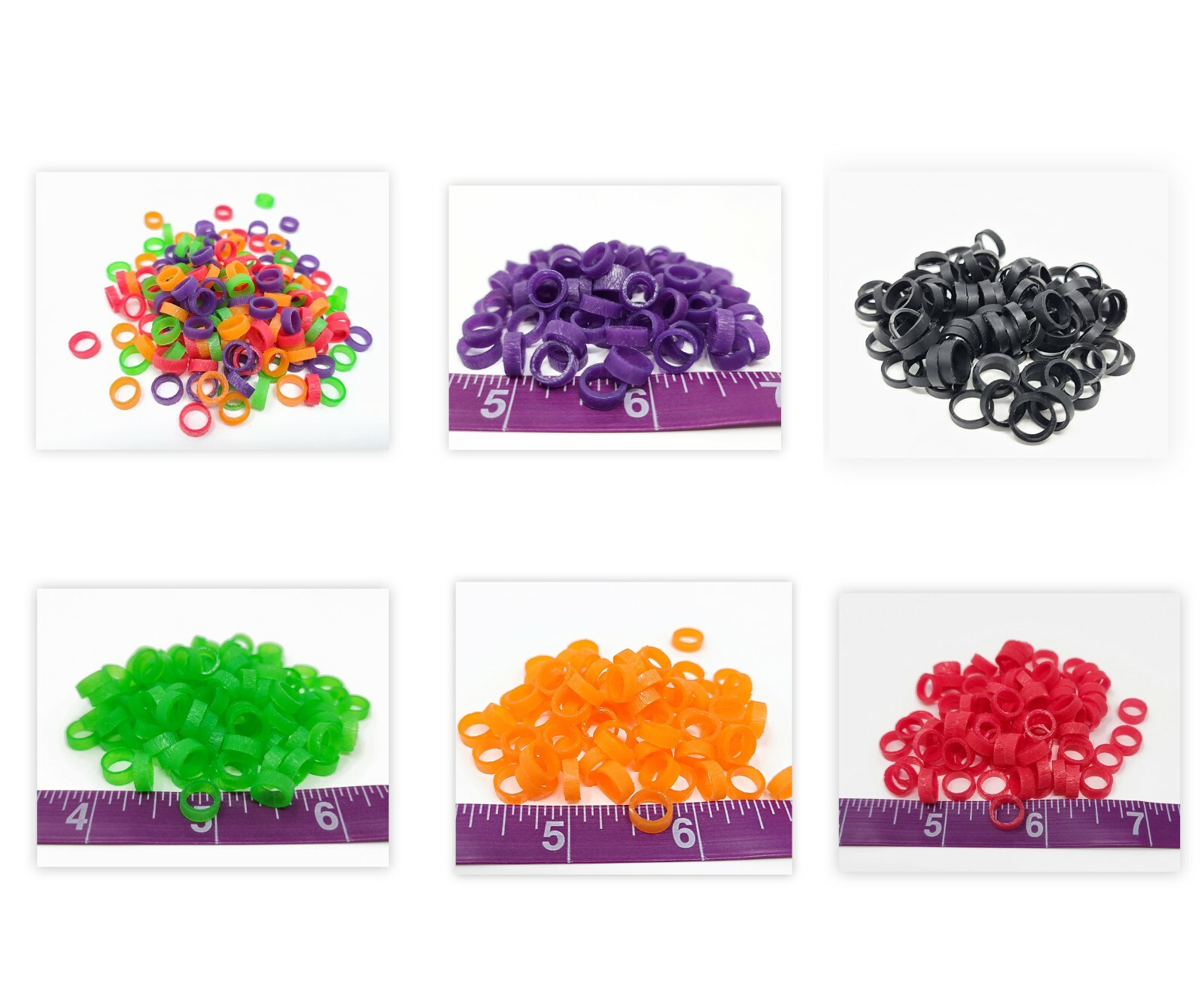 100-500 Baby Poultry Leg Bands ~ Solid or mixed Colors ~ Size 2-6 Day Old Chicks