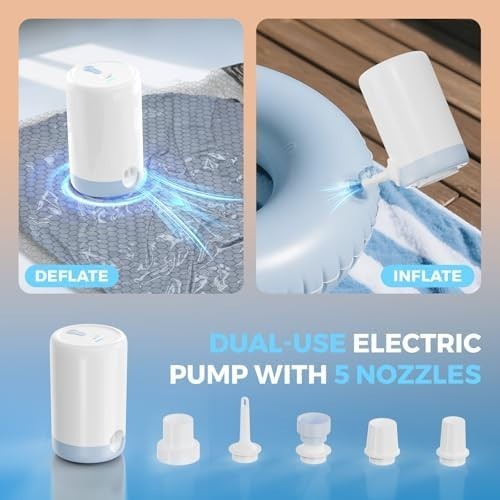 15 Pack Travel Vacuum Bags with Rechargeable Wireless Pump, Clothing Seal Org...