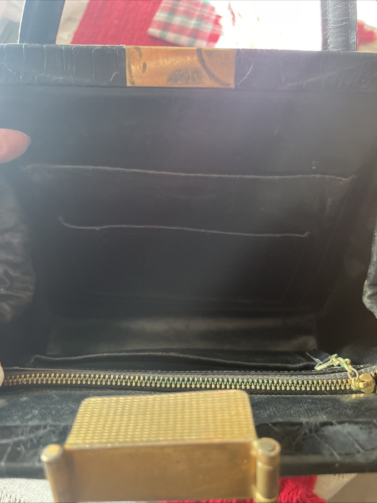 Authenticated Vintage Genuine Crocodile Skin Leather Neiman Marcus Handbag