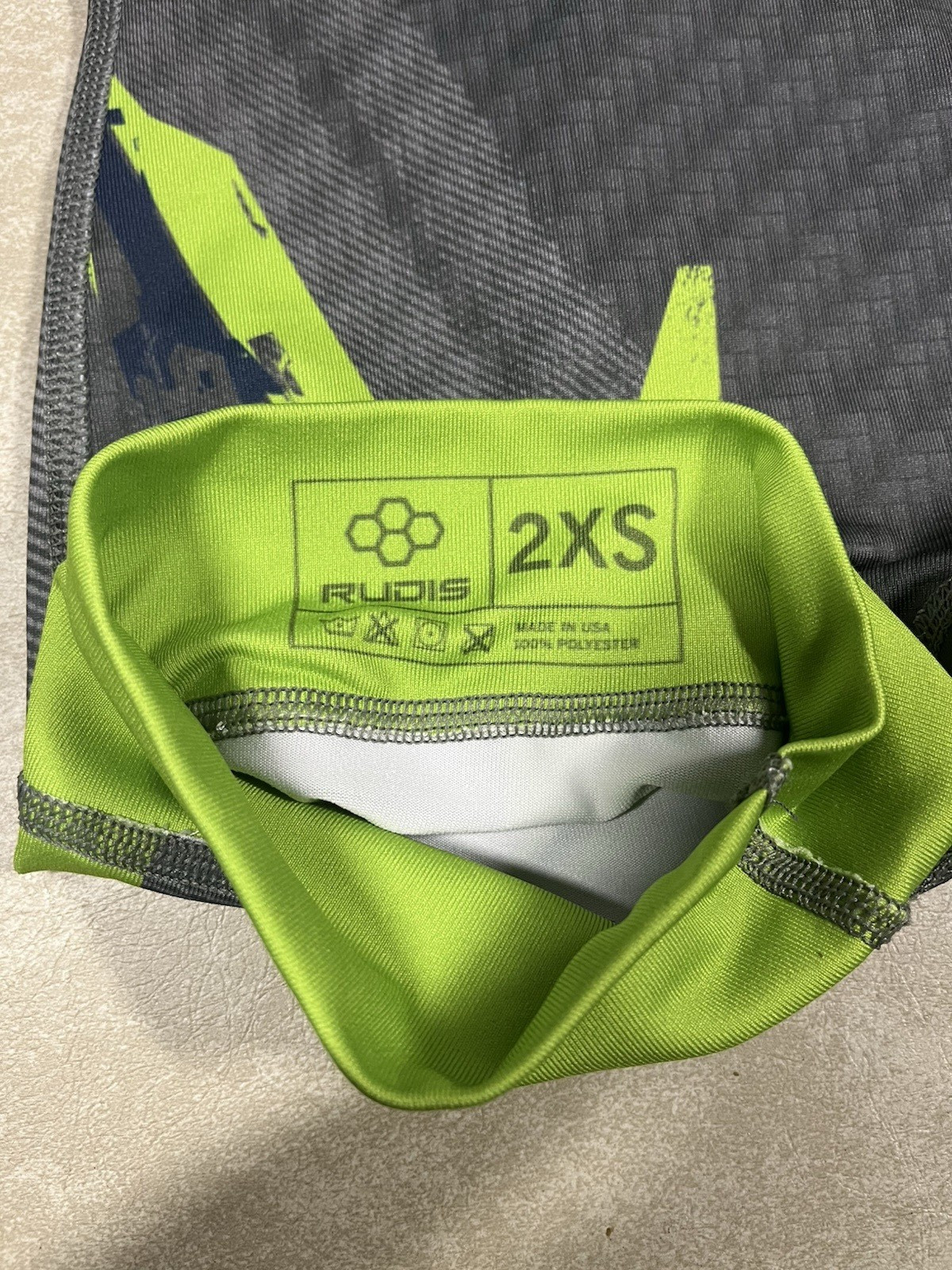 Rudis Rogue Wrestling Club Ohio Gray Navy Green Adult Singlet Size XXS 1212