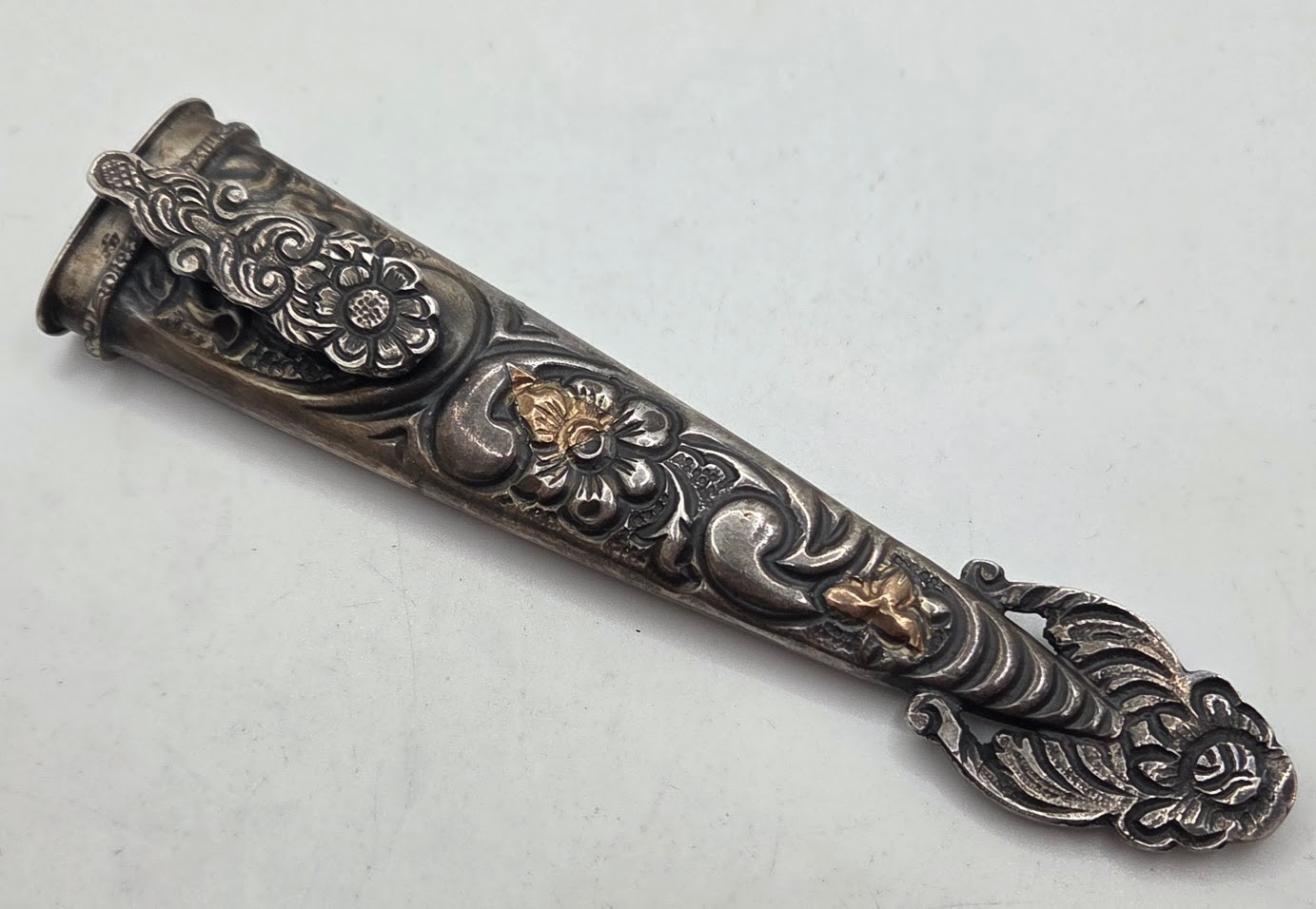 Alpaca Silver Dagger JU-CA Tandil Industria Argentina Knife w/ Ornate Scabbard
