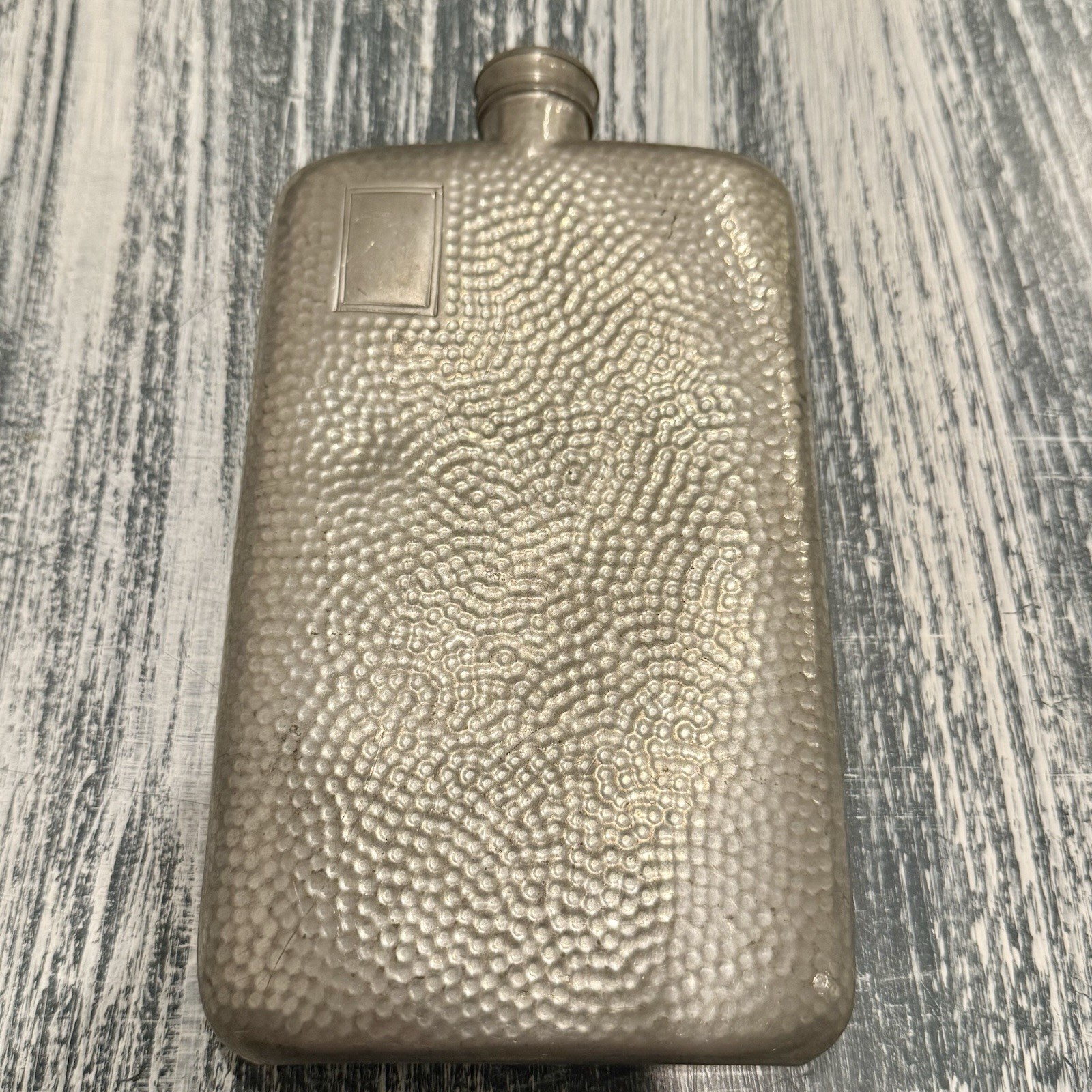 Antique James  Dixon & Sons England Sheffield Flask 12oz Hammered