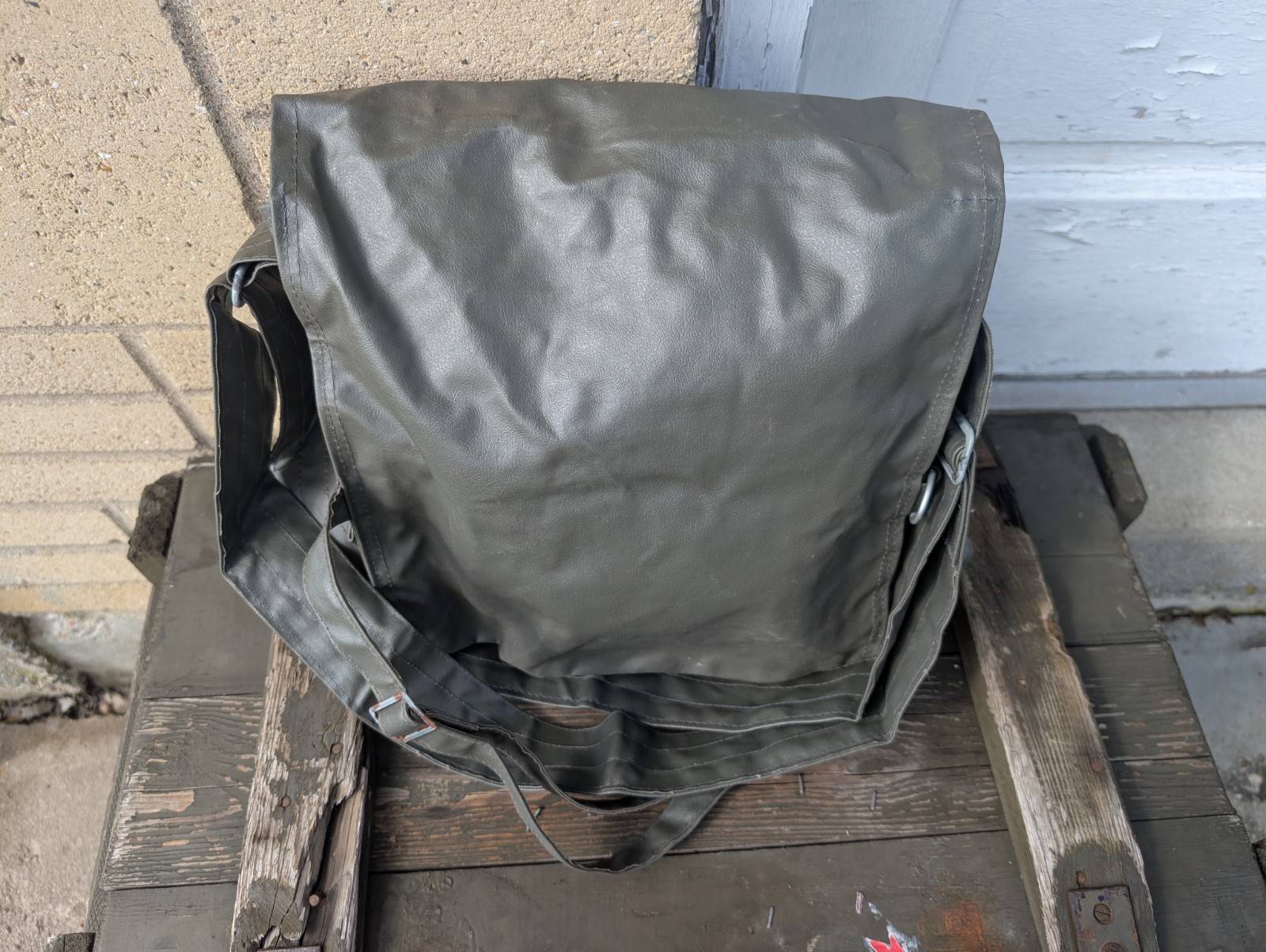 East German 2 Pocket Gas Mask bag