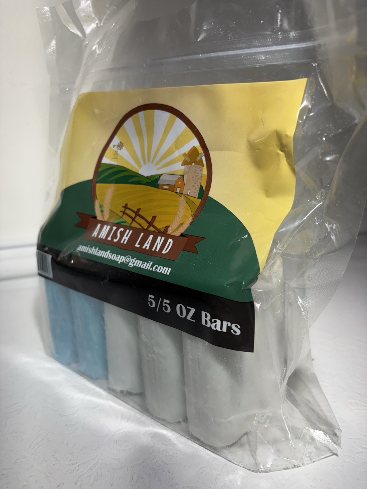 AMISH LAND BAR SOAP 5 5OZ BARS TOTAL 1 BAG