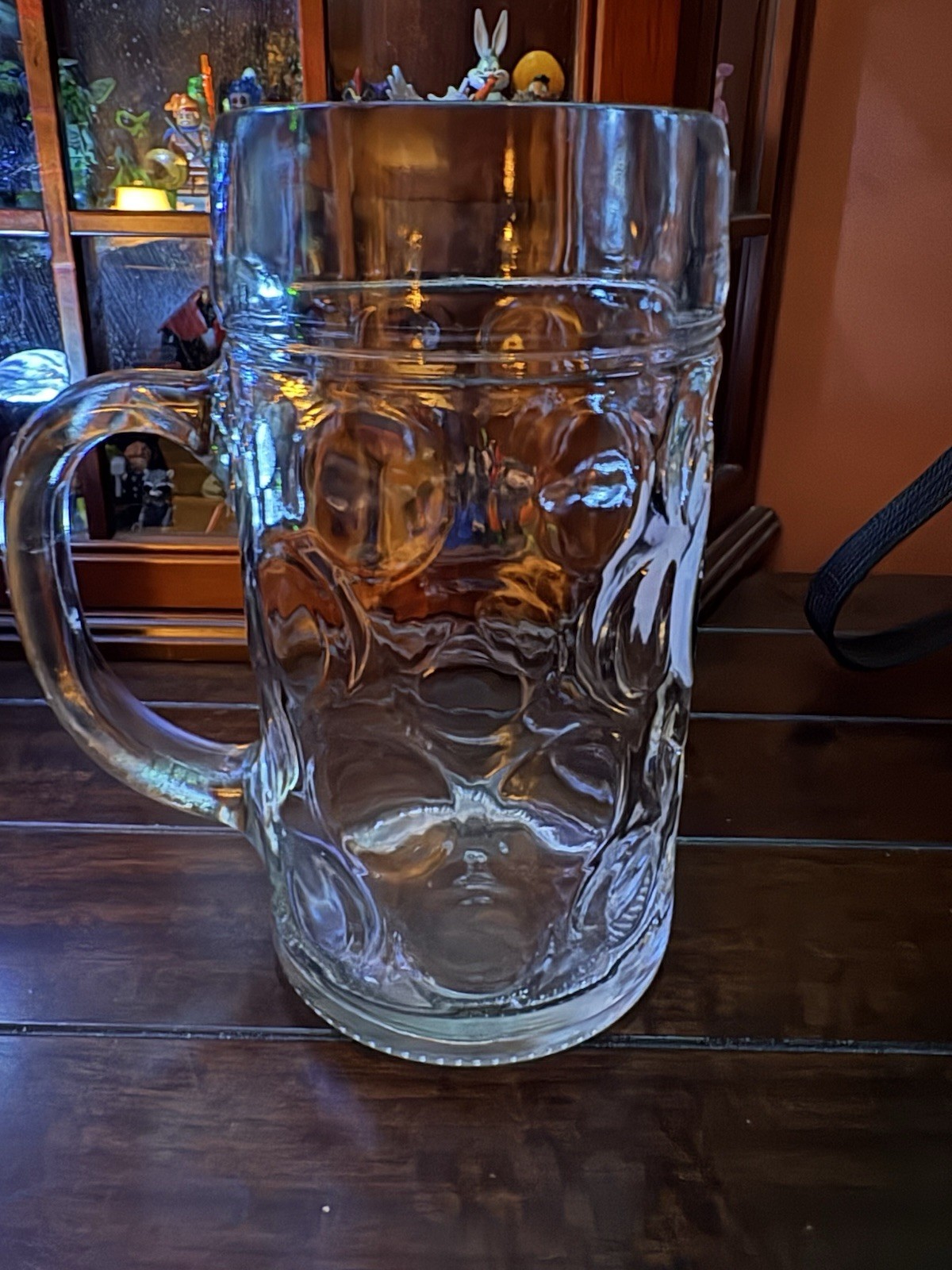 PAULANER Munchen, Germany LARGE & HEAVY 1 LITER Glass Beer Mug German Stein