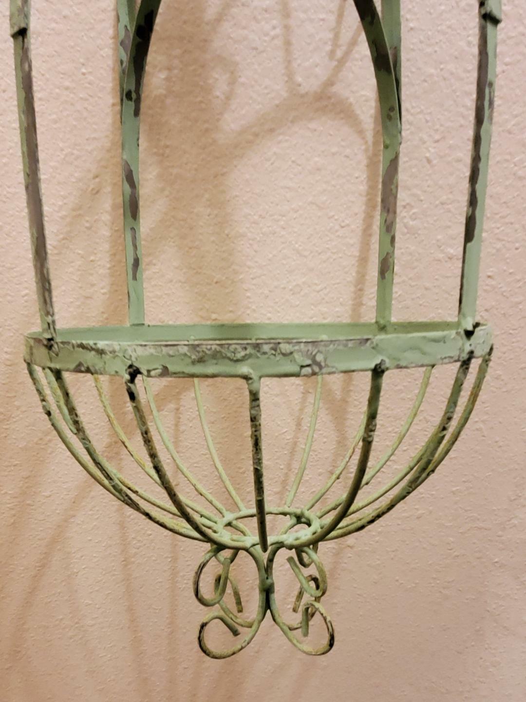 Rustic Hanging PLANTER Basket Antique Victorian Style Garden Plant Hanger