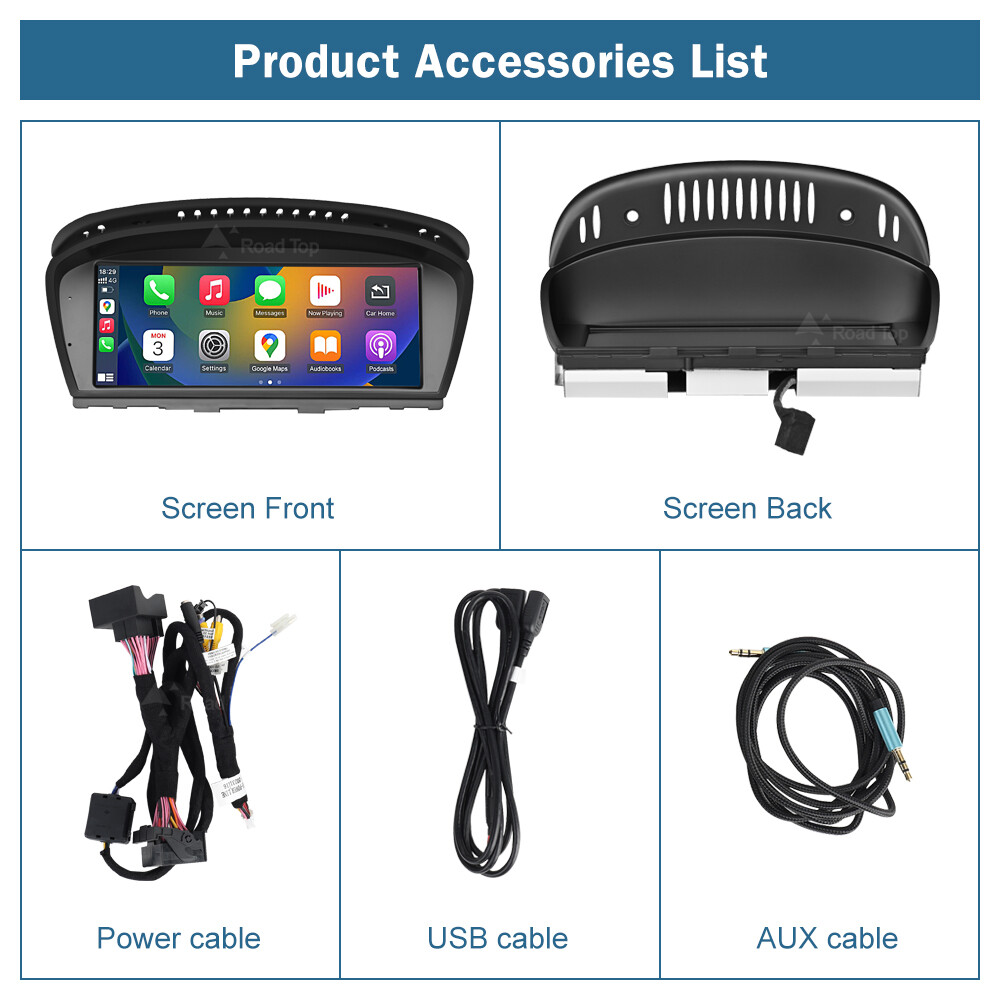 For BMW 3 5 Series E90 E91 E60 E61 E63 CCC Wireless CarPlay Auto Car TouchScreen