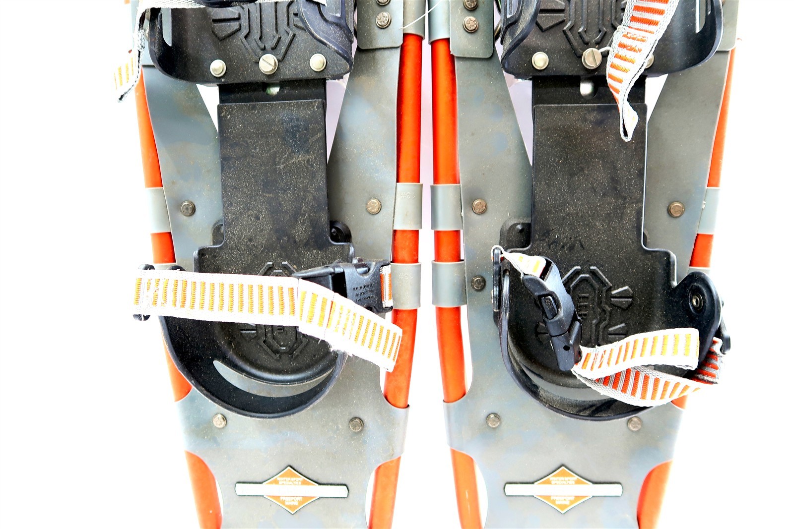 LL BEAN WINTER WALKER 26 Snowshoes Orange and Gray ~ Nice Condition