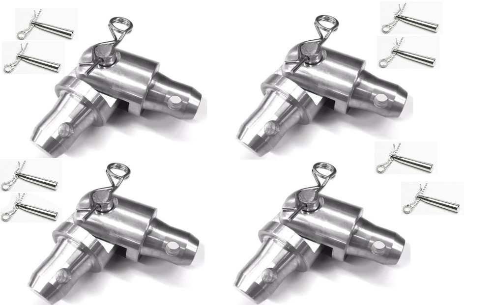 Four (4) Pack Single Tube Hinge Block Fits Standard 2" Size Truss Configurations