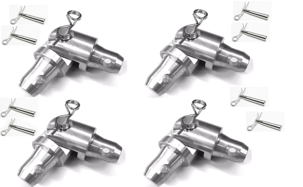 Four (4) Pack Single Tube Hinge Block Fits Standard 2" Size Truss Configurations