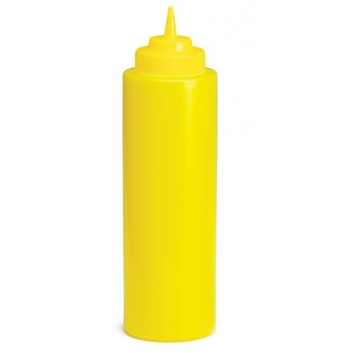 Tablecraft CSBW-16-Y Squeeze Bottle - One-End, Wide Mouth, 16 oz, Yellow
