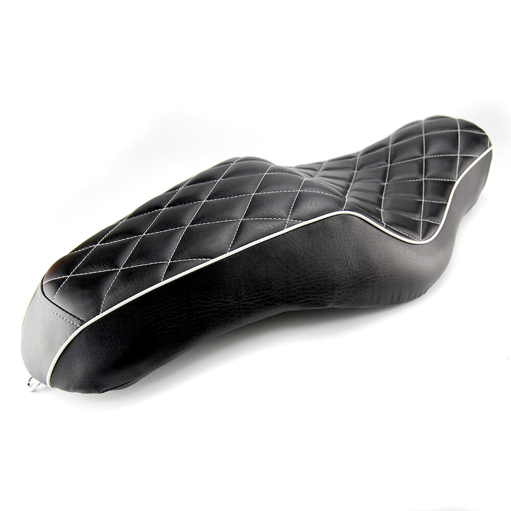 Black Driver Passenger Two Up Seat For Harley Sportster 883 1200 XL1200T Iron 48