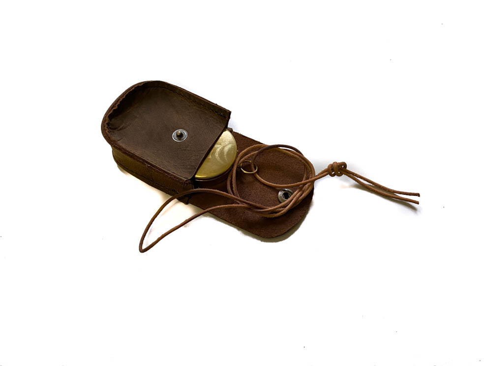 Traditional Nautical Compass Marine Pocket Antique Compass & Leather Case