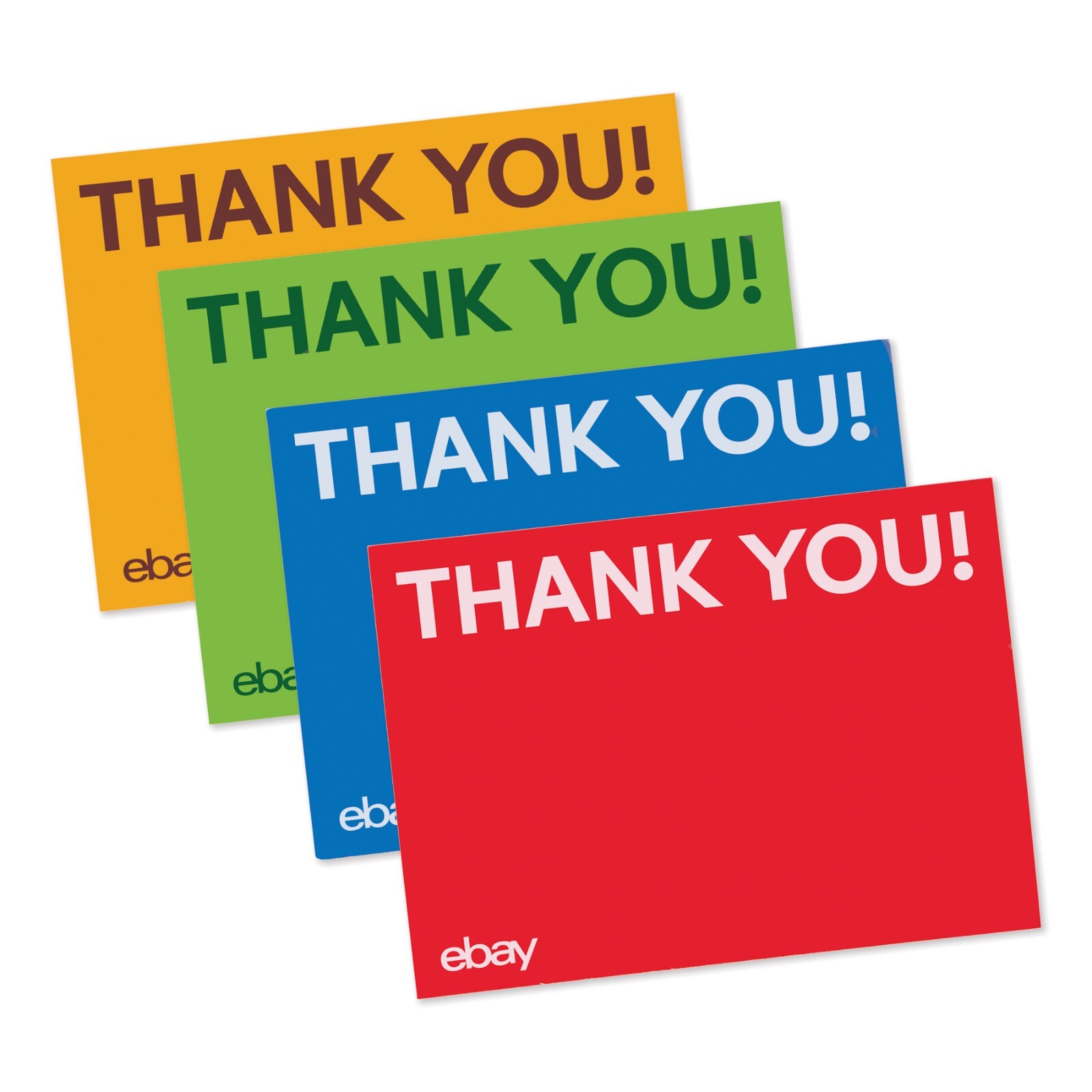 NEW Thank You Cards – Red, Blue, Green and Yellow