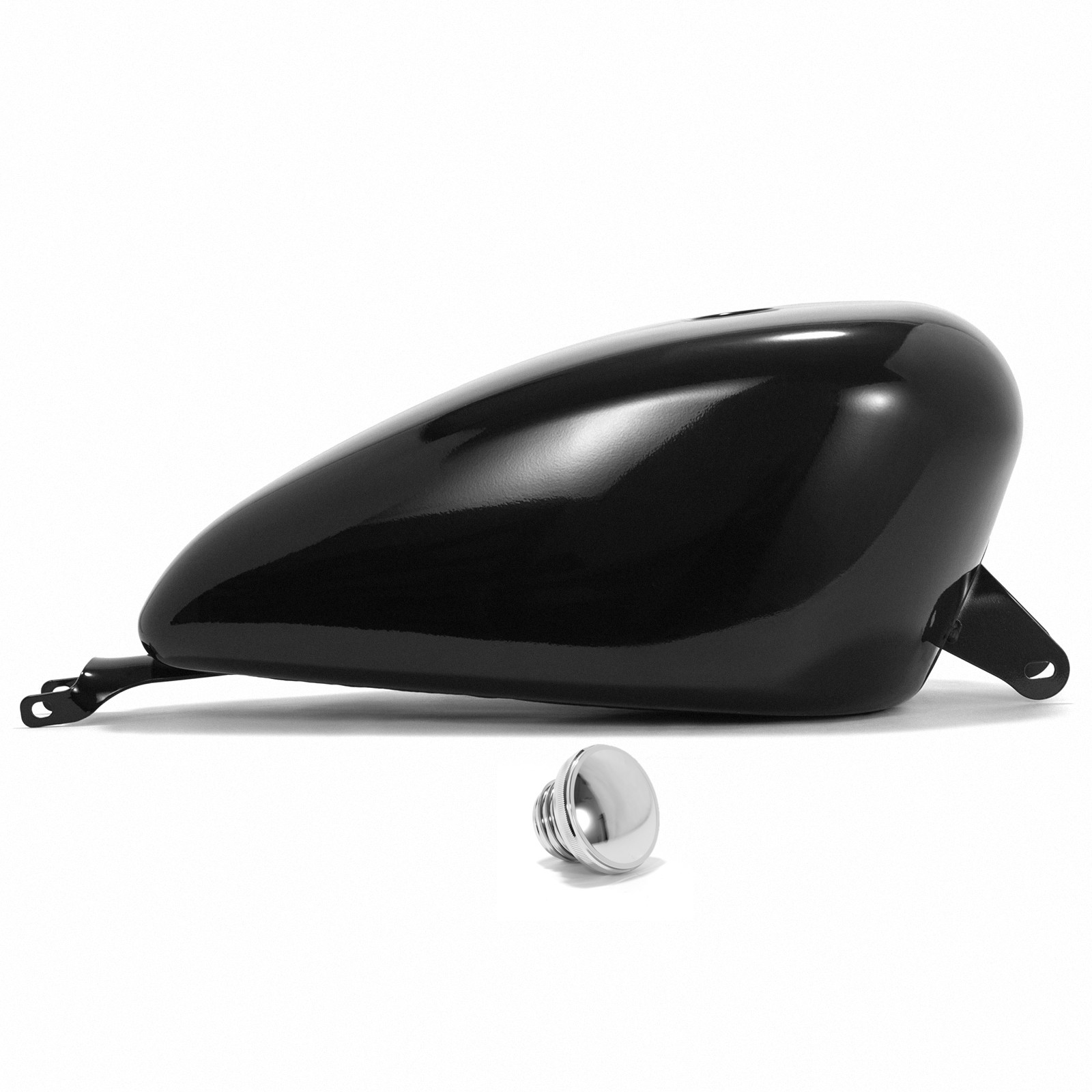 Black 4.2 Gallon Gas Fuel Tank Injection For Harley Sportster XL 883 1200 07-23