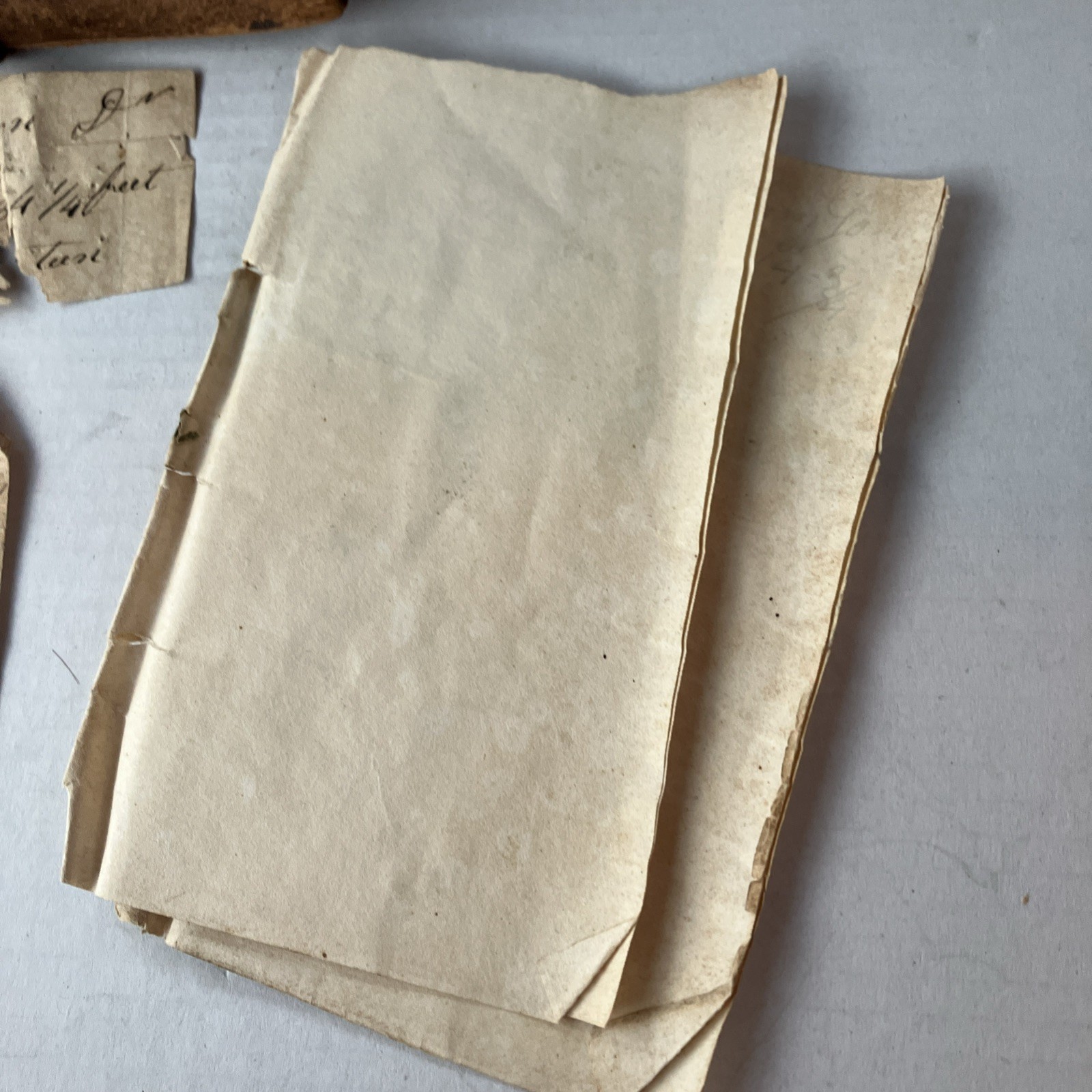 1800's Civil War Era Wallet / DOCUMENT HOLDER W/papers Dated 1833 Antique