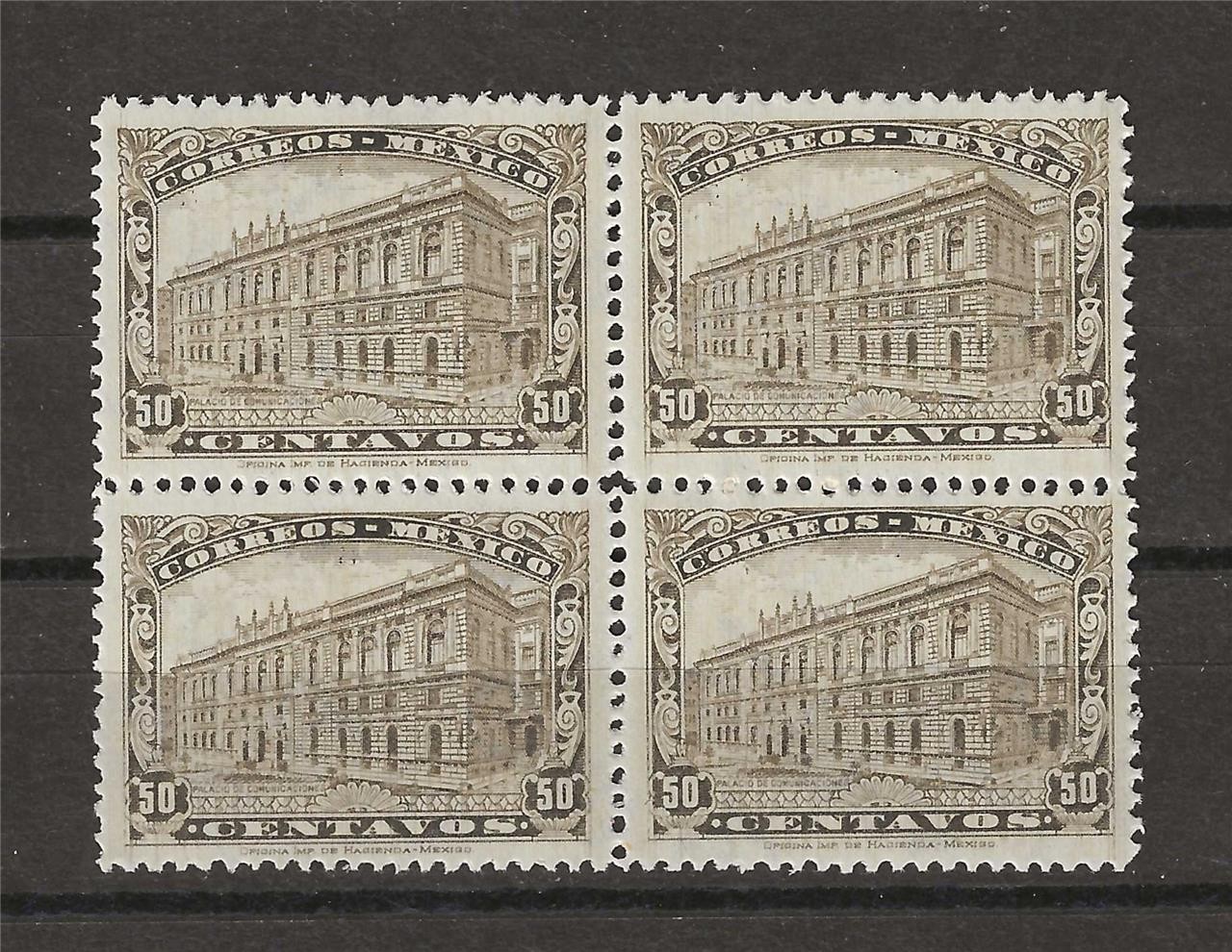 Mexico 1923 Sc# 648 Communications building block 4 MNH