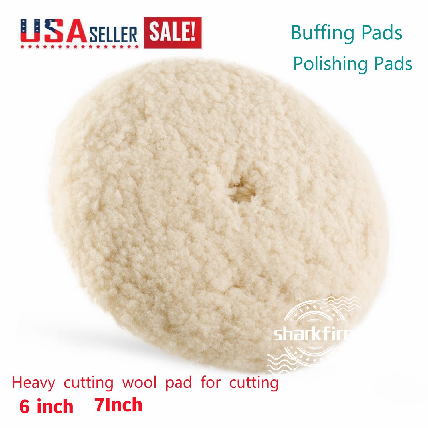 Heavy cutting wool pad for Double Sided cutting buffing & polishing Pad  5/8-11