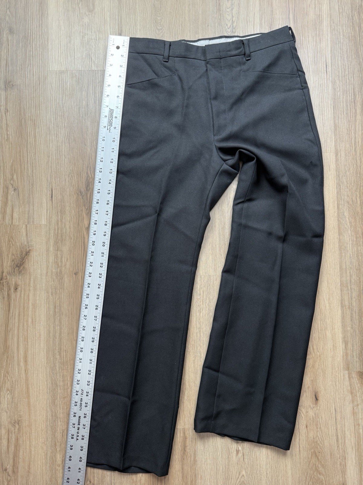 VINTAGE Levi’s Panatela Black Polyester Bootcut Pants Size 33x30 Rockabilly Men