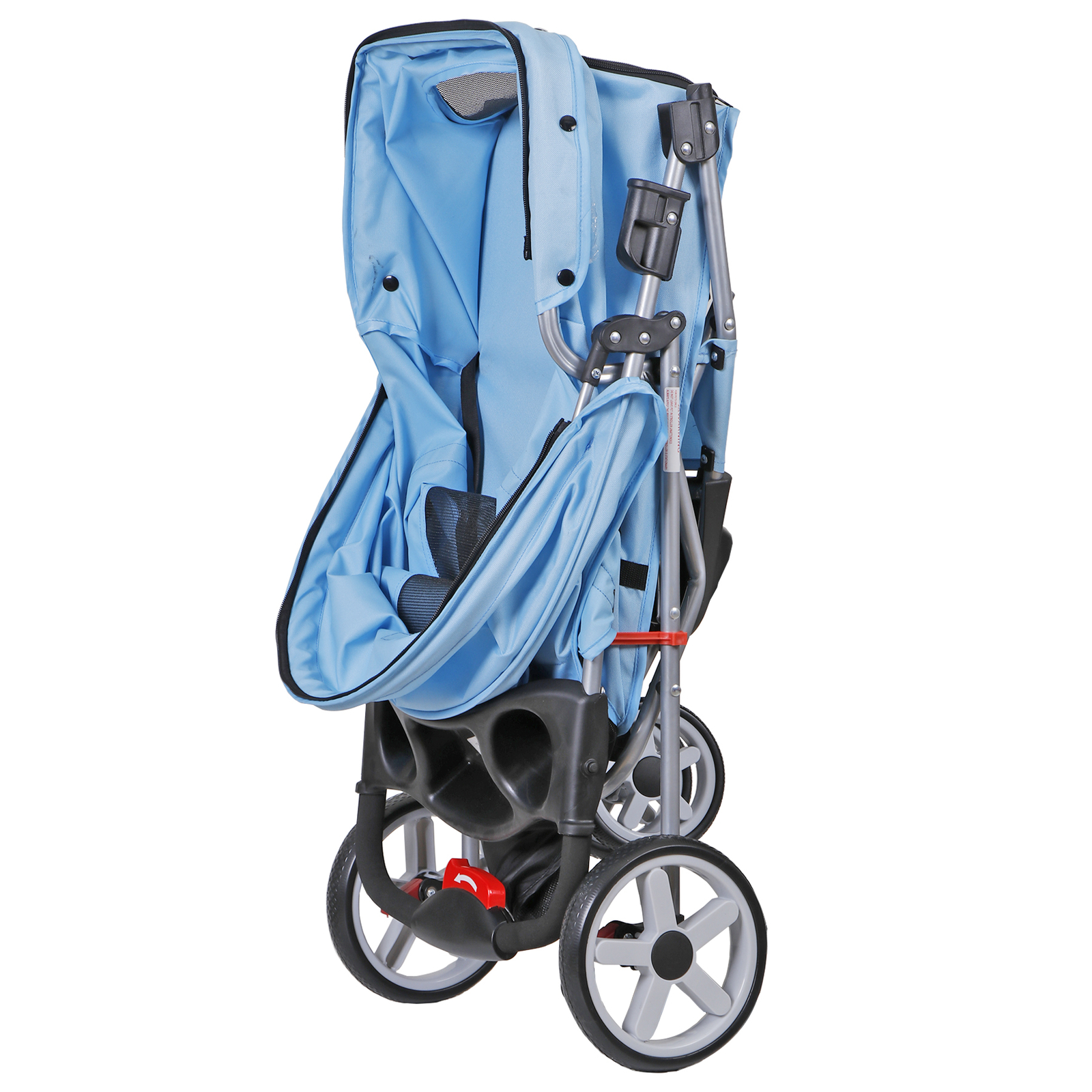 3 Wheels Pet Dog Cat Stroller for Small Medium Dogs Cats with Cup Holder Blue