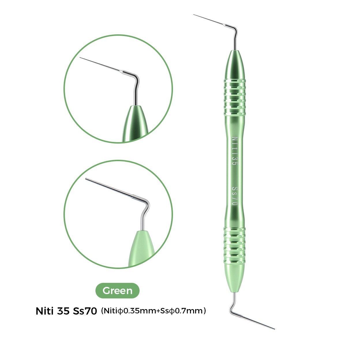 Condensador de endodoncia dental chicos de percha enchufes mano inoxidable niti