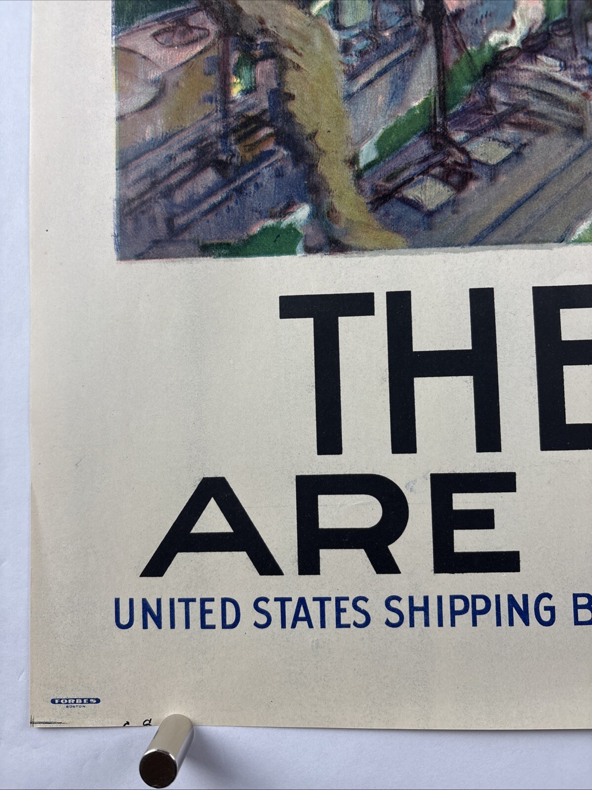 SHIPS ARE COMING World War I Bond Poster (VeryFine+)1917 20x30 WW1 Bald Eagle 18