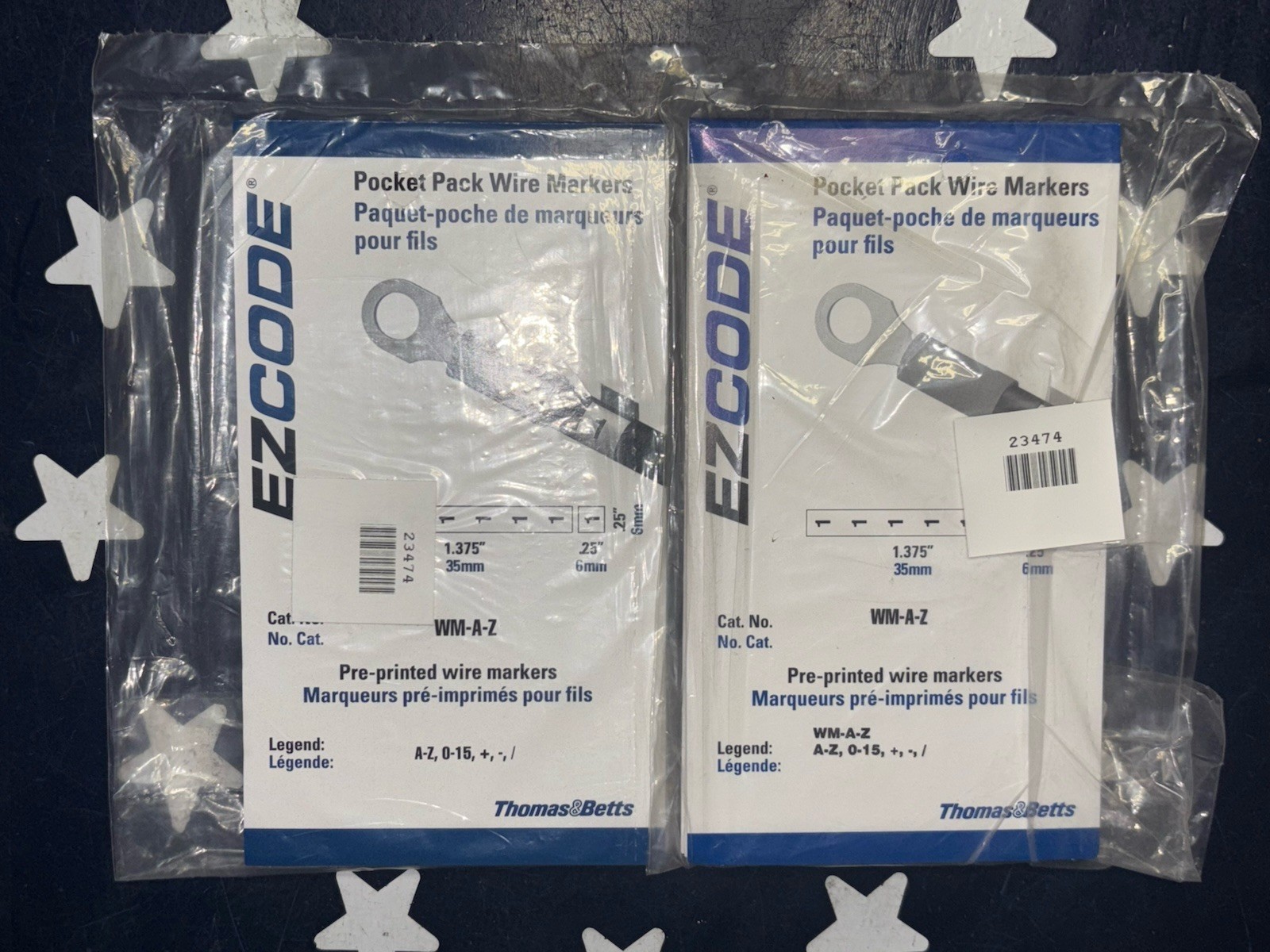 Two T&B WM-A-Z Preprinted Wire Marker Book #A-Z 0-15 10 Page Book TWO BOOKS