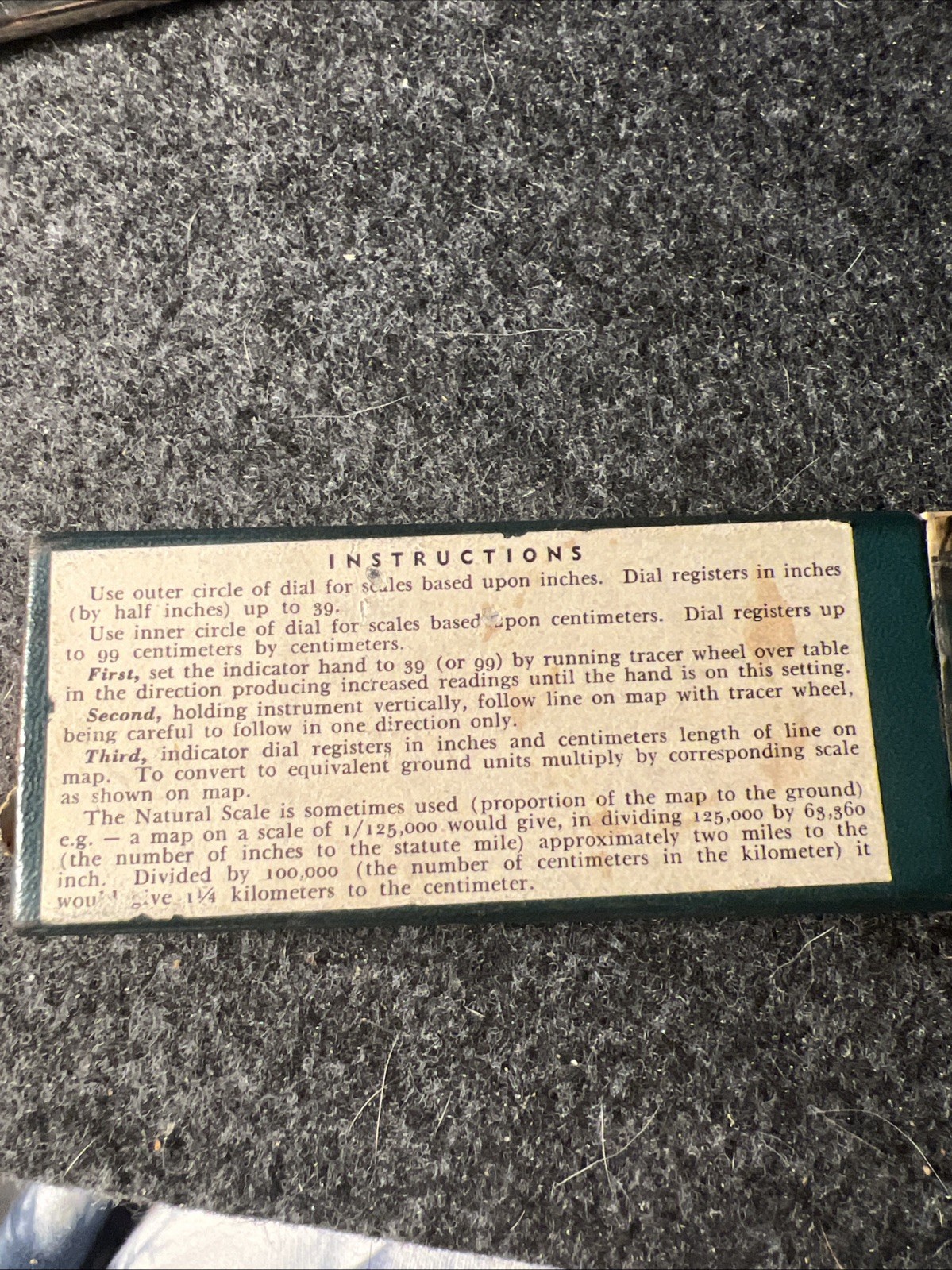 Vintage Dietzgen Map Measure D 1718 - Measure Inches / Centimeters