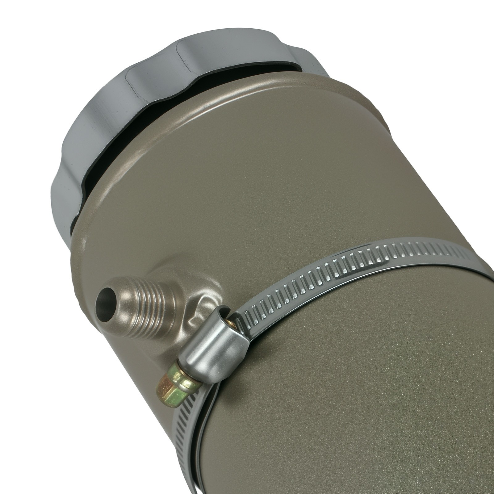 Racing Power Steering Reservoir Universal Performance Silver Aluminum Tank Kit