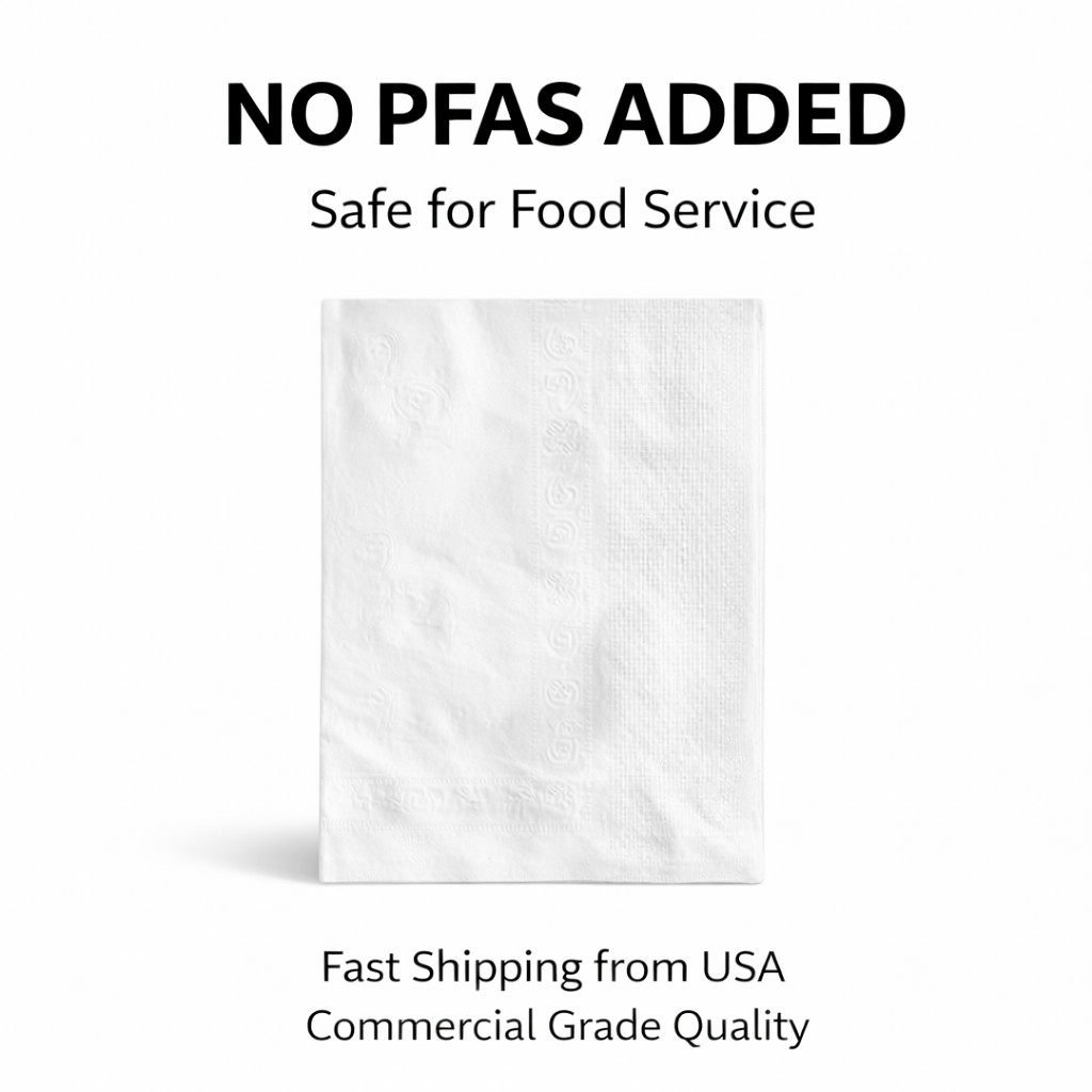 3000 White Dinner Napkins 2-Ply 17x15 Embossed Restaurant Bulk