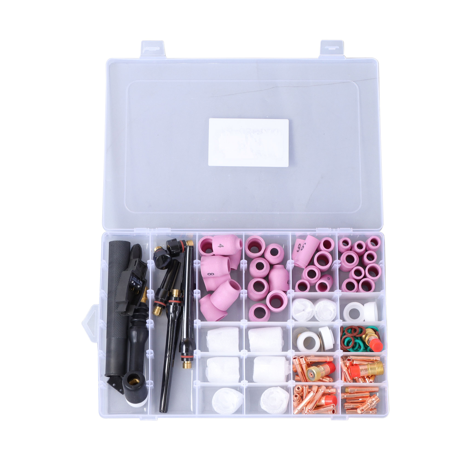 123 Pcs TIG Welding Torch Kit - Alumina Nozzle, Stubby Gas Lens for WP-17/18/26