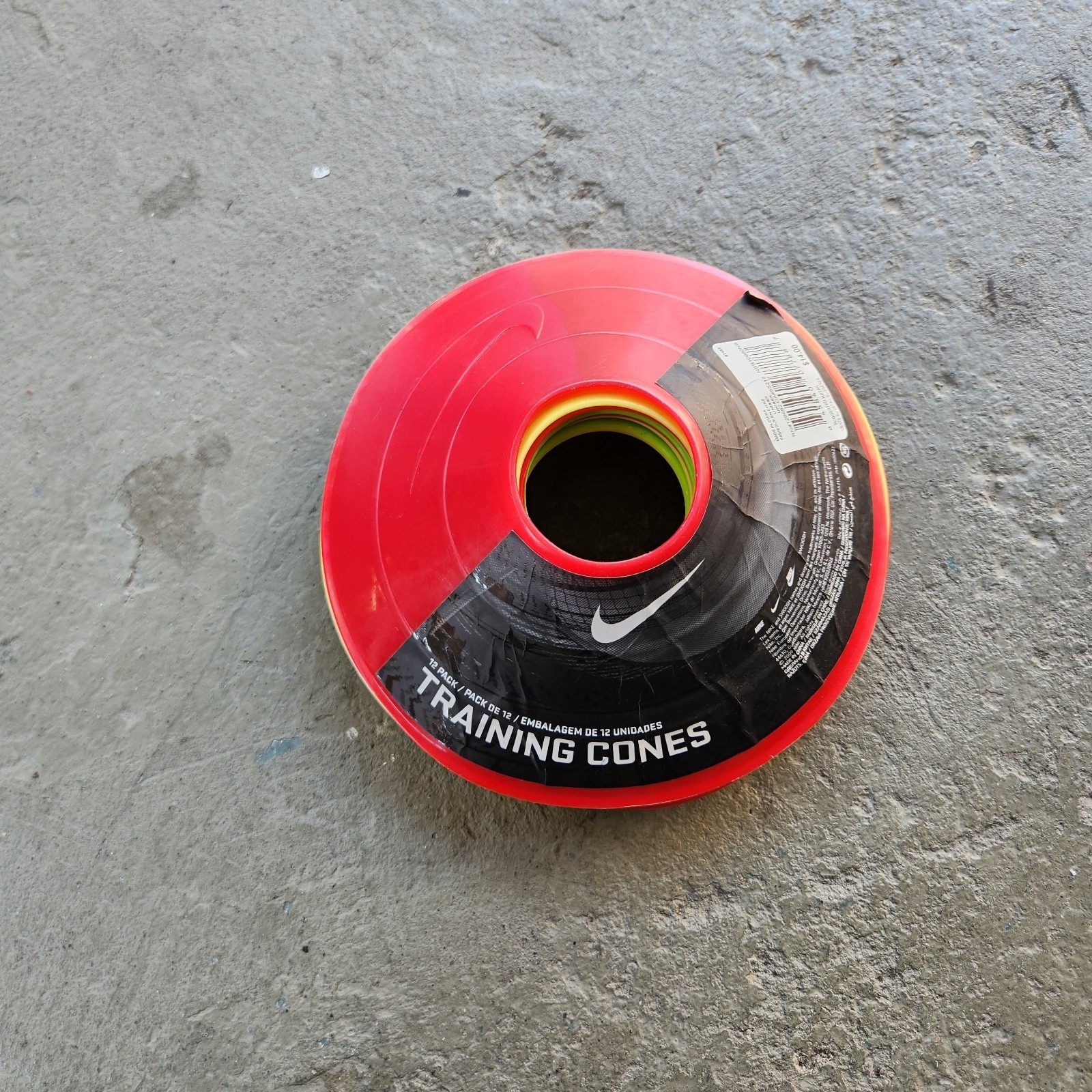 Nike Training Cones 12 Pack Mixed Colors Red Yellow Green Soccer Football