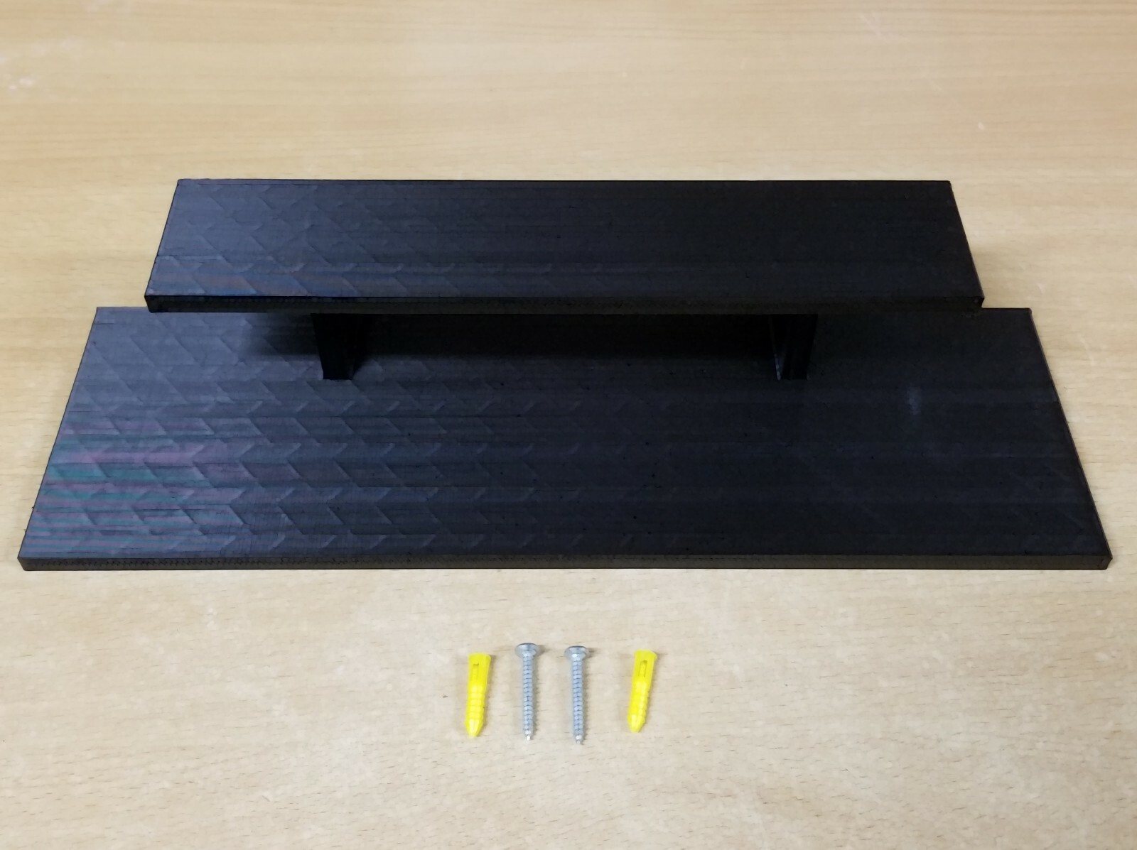 12 inch Long Black 2-Tier Display Wall Shelf for small Items and Figurines