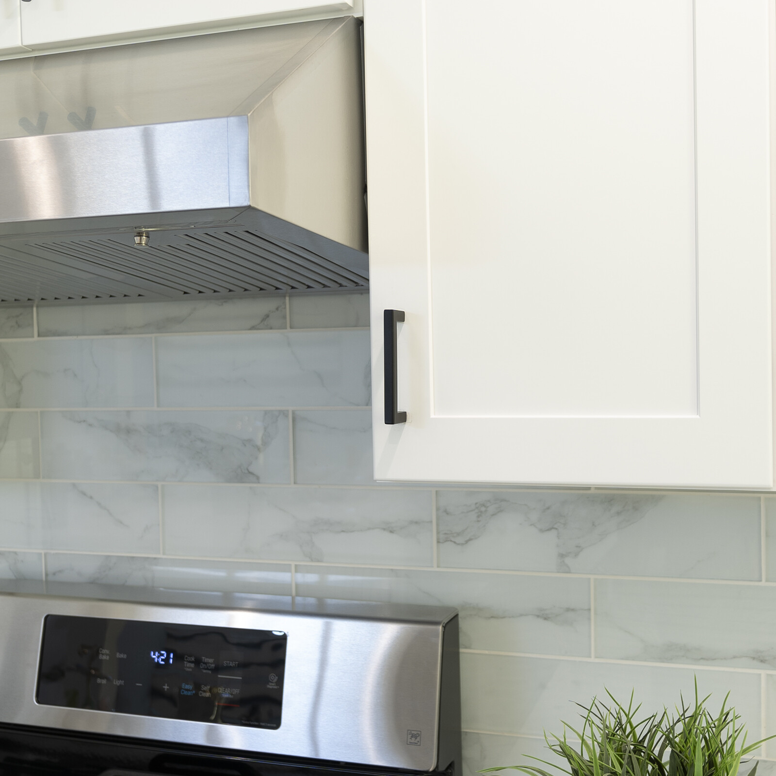 Matte Black Square Modern Cabinet Handles Pulls Kitchen Drawer Stainless Steel