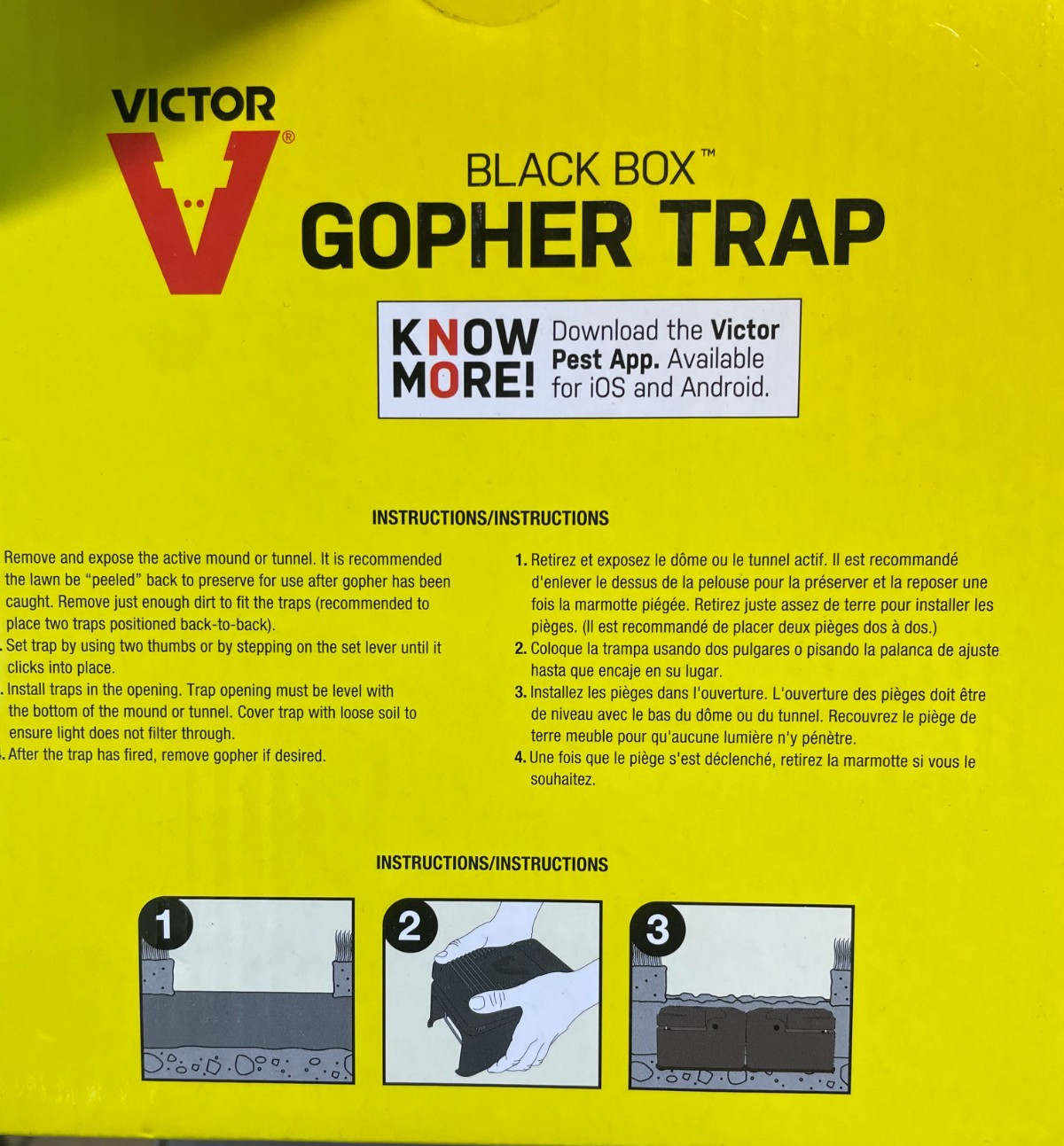 4 PACK Victor Black Box Gopher Trap