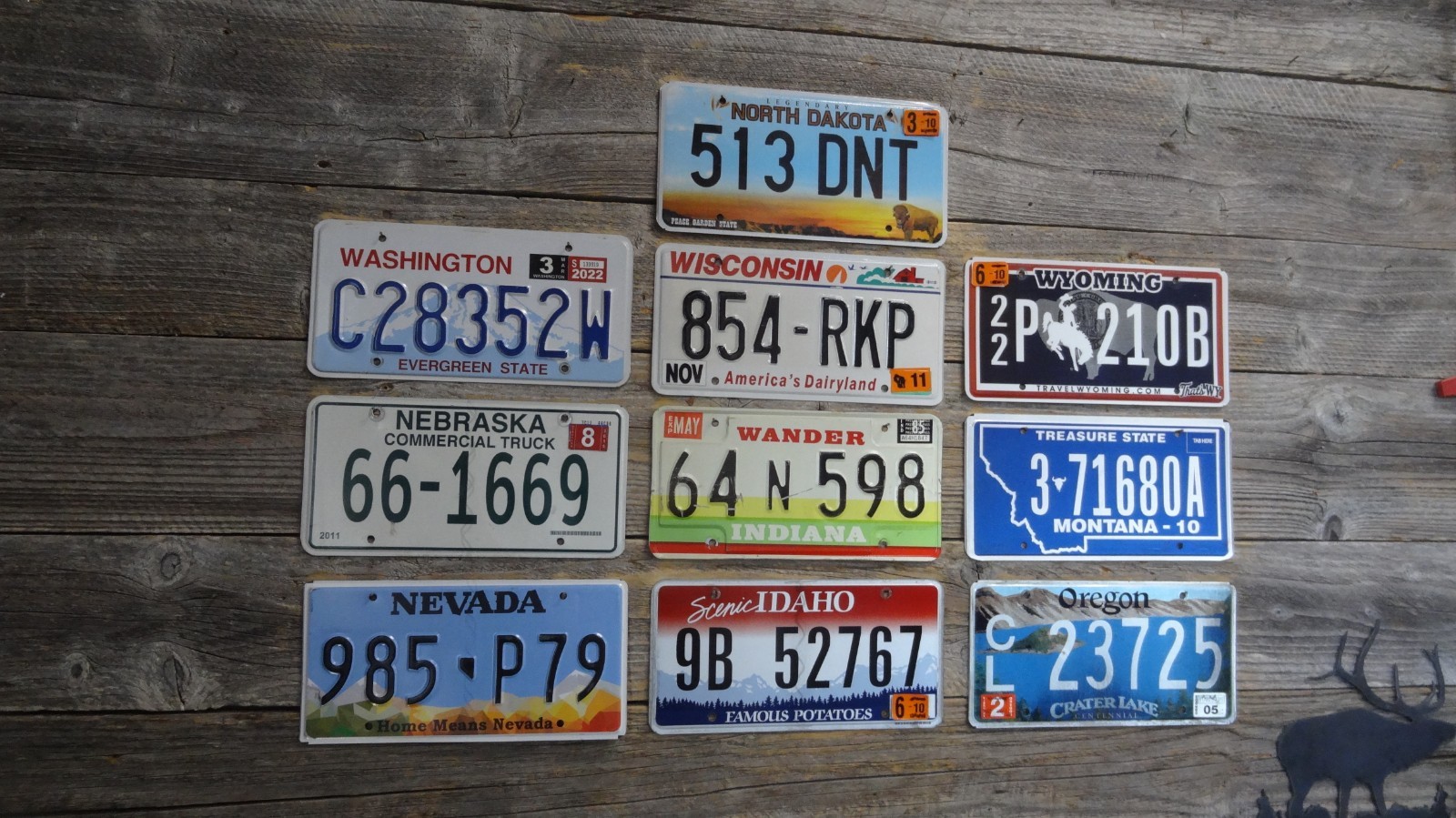 10 License Plates from different states Mixed lot of license plates bulk sale!!!