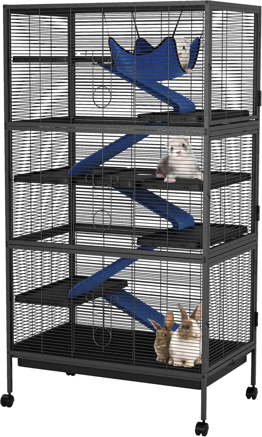 50" 6-Floor Critter Nation Cage Ferret Cage Chinchilla Rat Mice Squirrel Rabbit