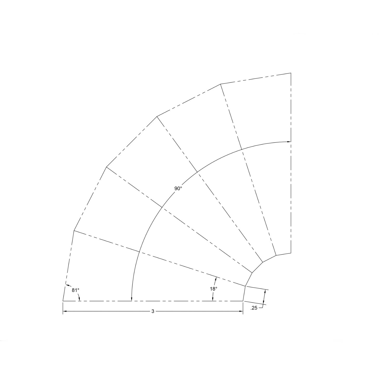3" Tigtonic Stainless 304 Pie Cuts 90 Degree Tight Radius Bend Exhaust 5 Pack