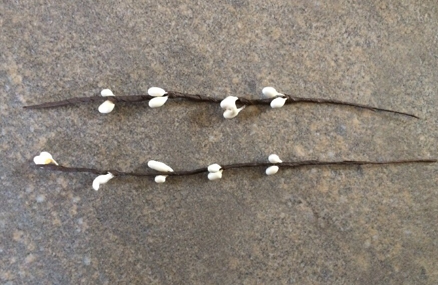 Set/50 Primitive 7" 7 inch IVORY Pip Berry Garland Picks Wedding Craft Pips Farm