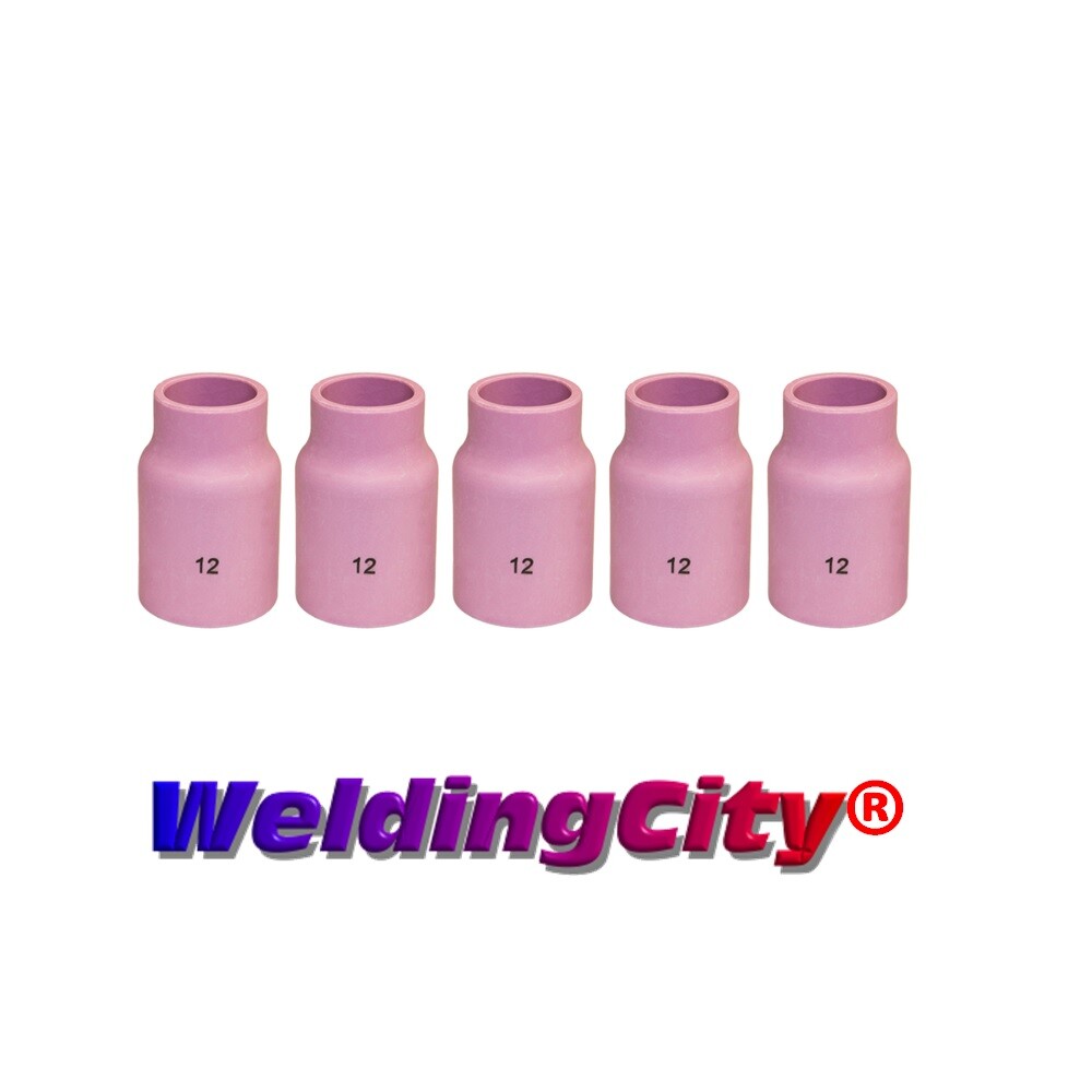 WeldingCity® 5-pk Large Gas Lens Ceramic Cup 53N87 #12 TIG Welding Torch | USA